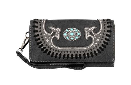 M1104-W010 BK Montana West Cut-Out Collection Wallet