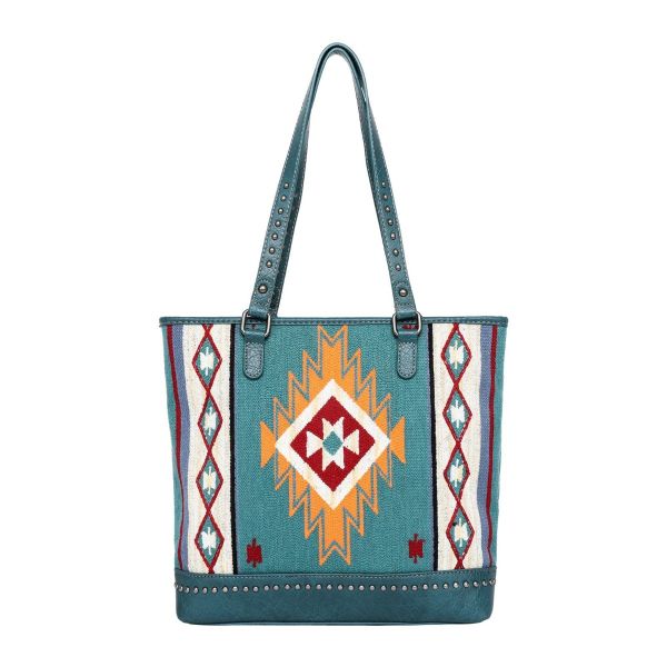 MW1105 -8317 TQ Montana West Aztec Tapestry Tote (Double Sided Design) 