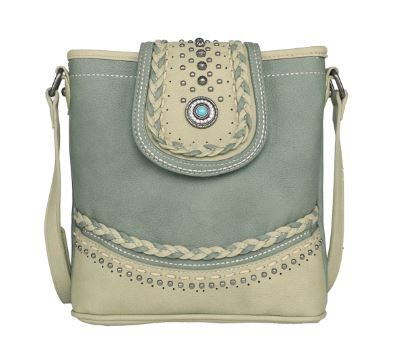 MW1107G-9630 GN  Montana West Concho Collection Concealed Carry Crossbody