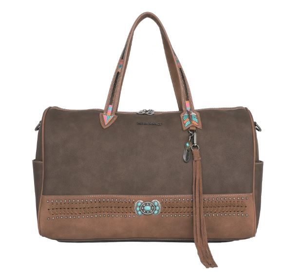 MW1112--5110 BR Montana West Concho Collection Weekender Bag