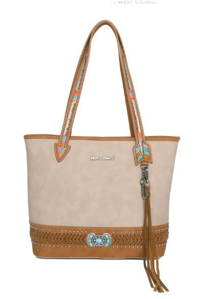 MW1112G-8317 KH Montana West Concho Collection Concealed Carry Tote