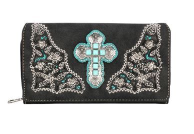 MW1120-W010 BK Montana West Spiritual Collection Wallet