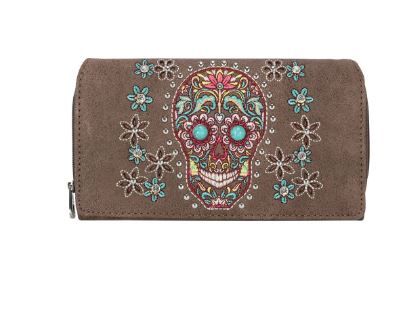 MW1121-W010 CF Montana West Sugar Skull Collection Wallet 