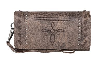 MW1124-W002 BR Montana West Whipstitch Collection Wallet