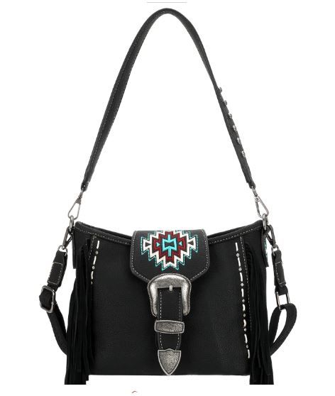 MW1125G-921 BK Montana West Aztec Collection Hobo/Crossbody