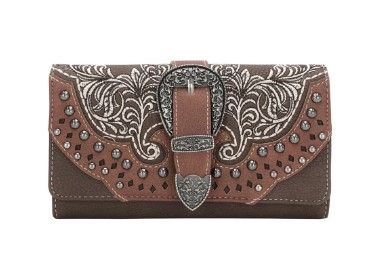 MW1126-W018 CF  Montana West Buckle Collection Wallet