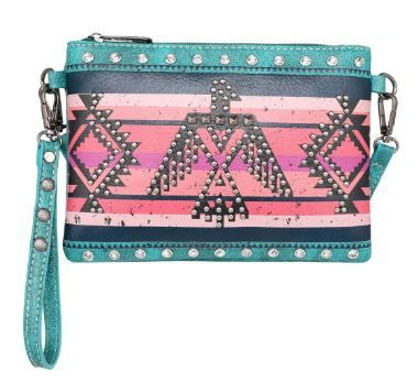 MW1129-181 TQ Montana West Aztec Collection Clutch/Crossbody