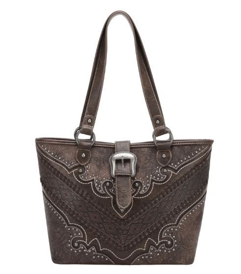 MW1131G-8317 CF Montana West Buckle Collection Concealed Carry Tote