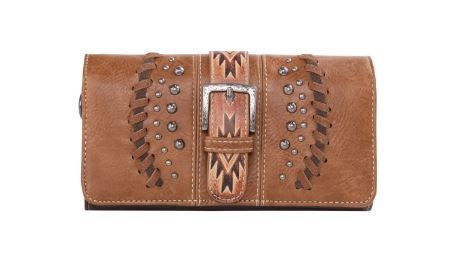 MW1134-W018  BR1 Montana West Aztec Tooled Collection Wallet