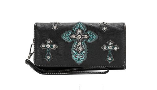 MW1136-W002 BK Montana West Spiritual Collection Wallet