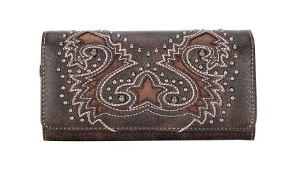 MW1137-W002 CF  Montana West Boot Scroll Collection Wallet