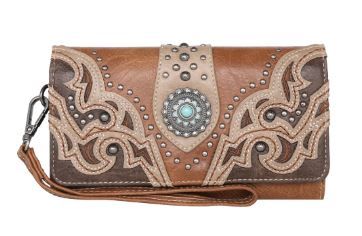 MW1144-W018 BR Montana West Cut-out Collection Wallet