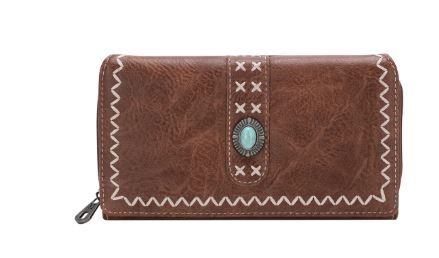 MW1149-063 BR Montana West Concho Collection Wallet/Crossbody