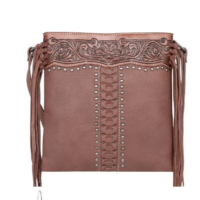 MW1155G-9360 BR Montana West Tooled Collection Concealed Carry Crossbody