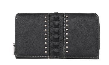 MW1155-W010 BK Montana West Whipstitch Collection Wallet