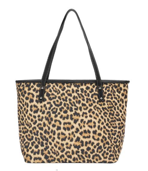 mw1156-8112 LP  Montana West Zebra Print Canvas Tote Bag