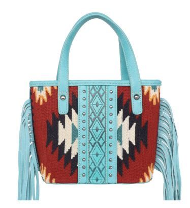 MW1172-923 TQ Montana West Aztec Tapestry Small Tote/Crossbody