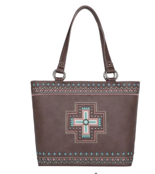 MW1199G-8317 CF Montana West Concho Collection Concealed Carry Tote