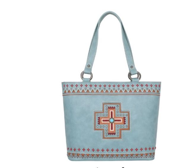 MW1199G-8317 TQ Montana West Concho Collection Concealed Carry Tote