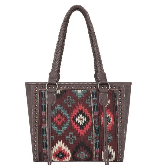 MW1202G-8317 CF Montana West Aztec Tapestry Concealed Carry Tote