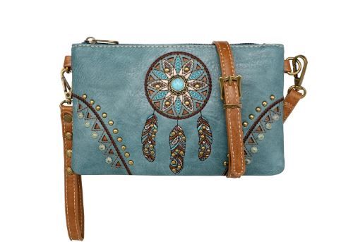 MW1206-181 TQ Montana West Embroidered Collection Clutch/Crossbody