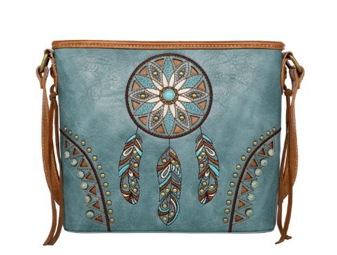 MW1206G-9360 TQ Montana West Embroidered Collection Concealed Carry Crossbody