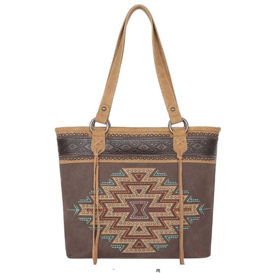 MW1207G-8317 CF Montana West Aztec Collection Concealed Carry Tote