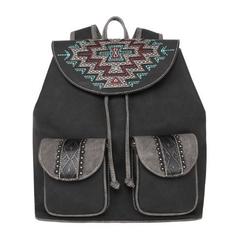 MW1207G-9110 BK Montana West Aztec Collection Backpack