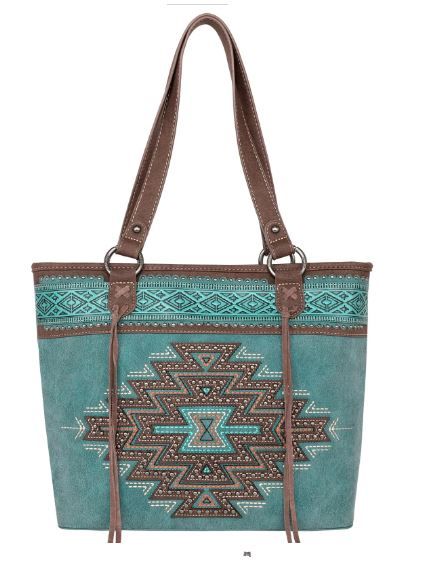 MW1207G-8317 TQ Montana West Aztec Collection Concealed Carry Tote