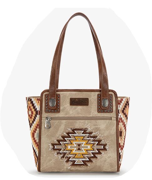 MW1210-8250 TN Montana West Aztec Jean Denim Collection Tote