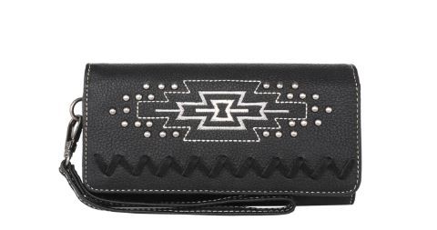 MW1214-W002 BK Montana West Aztec Collection Wallet