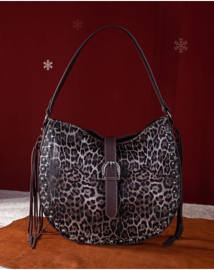 MW1240G-918 CF Montana West Leopard Collection Concealed Carry Hobo