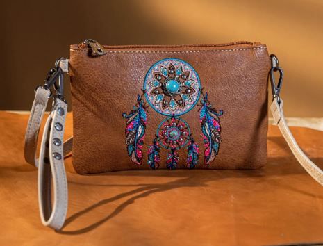 MW1241-181 BR Montana West Dream Catcher Collection Clutch/Crossbody