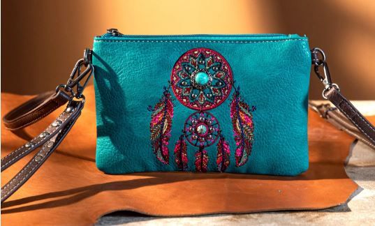 MW1241-181 TQ Montana West Dream Catcher Collection Clutch/Crossbody