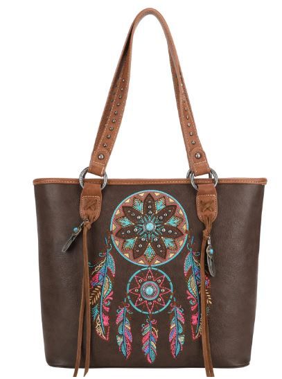 MW1241G-8317 CF Montana West Dream Catcher Collection Concealed Carry Tote