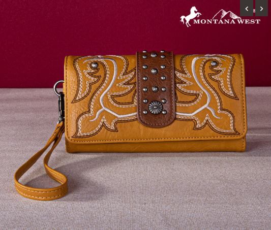 MW1247-W002 MST Montana West Embroidered Collection Wallet