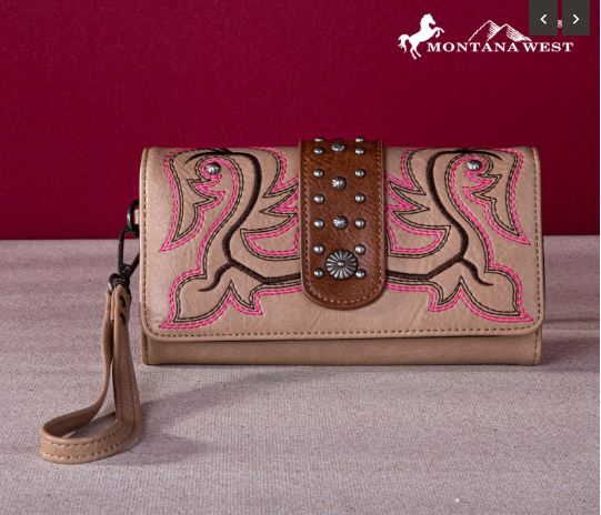 MW1247-W002 TN Montana West Embroidered Collection Wallet