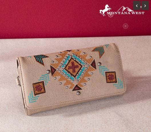 MW1248-W002 TN Montana West Embroidered Collection Wallet