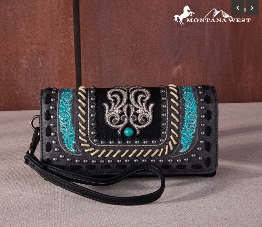 MW1256-W002 BK Montana West Embroidered Collection