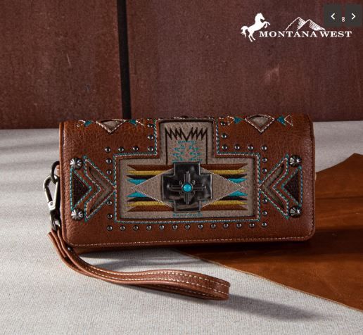 MW1261-W002 BR Montana West Concho Collection Wallet