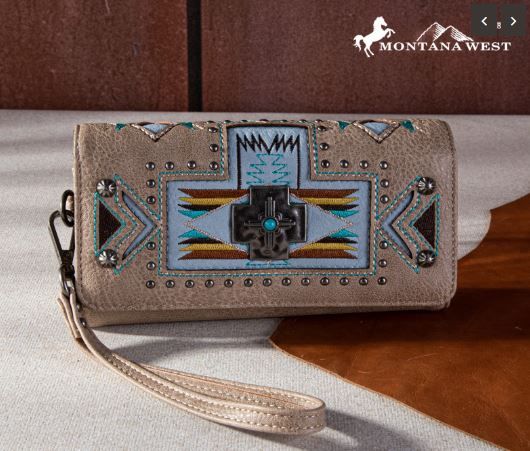 MW1261-W002 KH Montana West Concho Collection Wallet