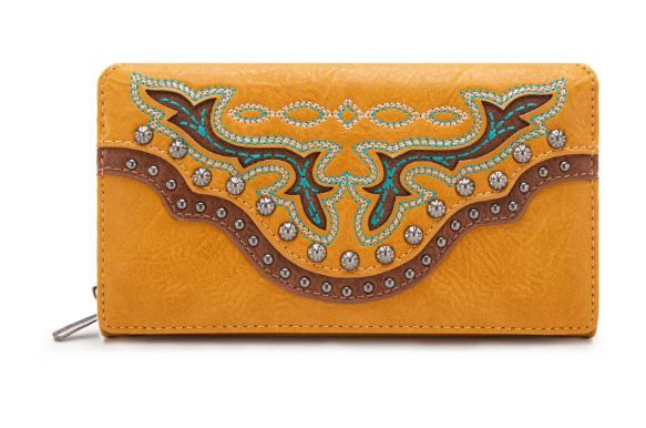 MW1281-W010 MST Montana West Embroidered Wallet