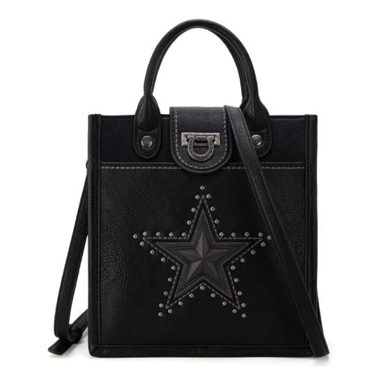 MW1288-8360 BK Montana West Lonestar Collection Tote/ Crossbody