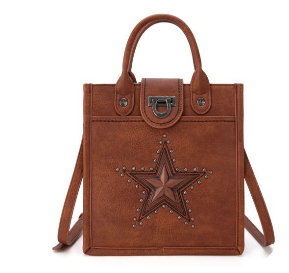 MW1288-8360 BR Montana West Lonestar Collection Tote/ Crossbody