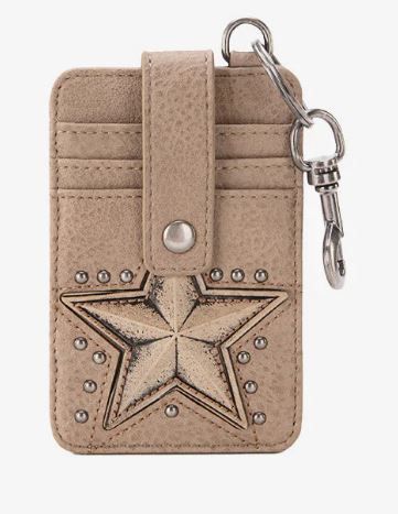 MW1288-W007 KH Montana West Lonestar Collection Mini Key Ring Card Case