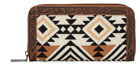 MW1292-W022 BR Montana West Tapestry Aztec Collection Wallet