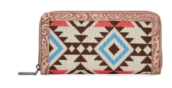 MW1292-W022 PK Montana West Tapestry Aztec Collection Wallet