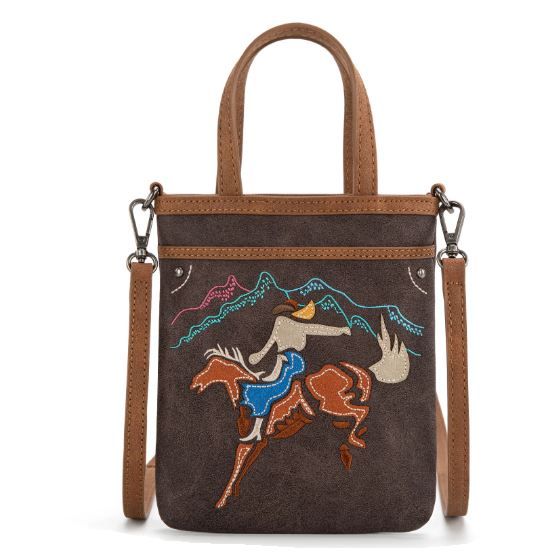 MW1297-8366 CF Montana West Embroidered Mini Tote/Crossbody