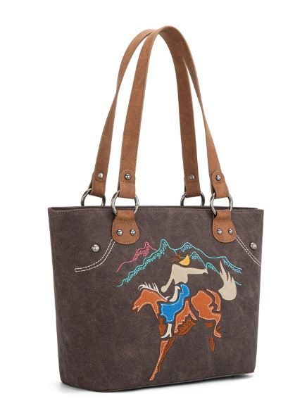 MW1297G-8317 CF Montana West Embroidered Collection Concealed Carry Tote