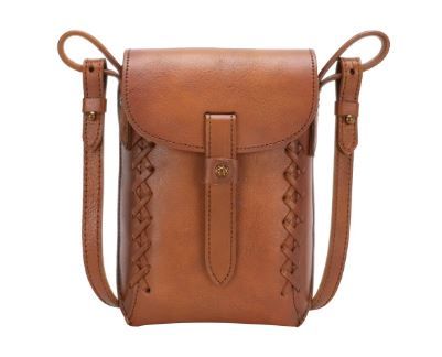 MWG03G-9060 BR  Montana West Genuine Leather Hand-Paint Collection Small Phone Wallet/Crossbody